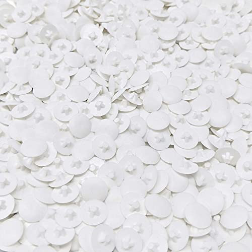 Pozidriv-Abdeckkappen, Pozidriv-Abdeckungen für PZ1-, PZ2-, PZ3-, PZ4- und PZ5-Schrauben, hergestellt in Deutschland (weiß, Pozi Nr. 2, 9 mm Kopf x 1,7 mm tief, siehe zweites Bild für Größenleitfaden,