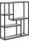 AC Design Furniture Jörn Asymmetrisches Wandregal mit 4 Ablagen, H: 91 x B: 75 x T: 20 cm, Sonoma Eiche Optik/Schwarz, Holz/Metall, 1 Stk.