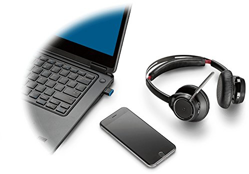 Plantronics Voyager Focus UC Office Headset Noise Cancelling No Stand B825-m (Renewed)