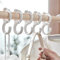 ERBO 5 Stück S Haken Set, Haken zum Einhängen mit Schnalle, Anti Drop Kunststoff Haken für kleiderstange Schrank, Küchenleiste, Schlafzimmer, Handtuch, Pflanzen, Kaffeetassen, Aufhänger (Weiß)