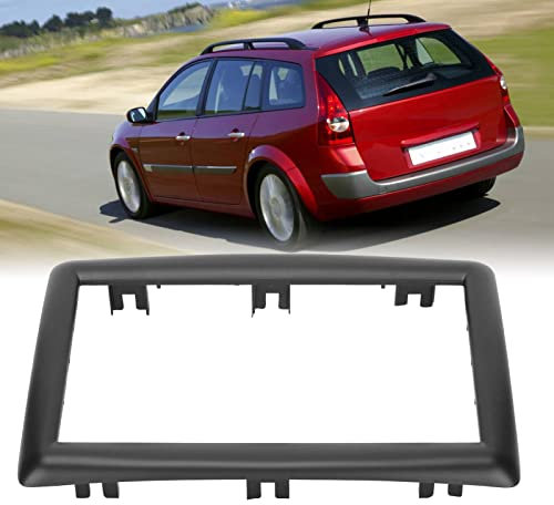 Tefola Fascia de Radio stéréo de Voiture, Cadre de Radio 2DIN ABS Remplacement de Cadre de Navigation GPS élégant pour Megane 2 II 2003‑2009