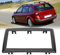 Tefola Fascia de Radio stéréo de Voiture, Cadre de Radio 2DIN ABS Remplacement de Cadre de Navigation GPS élégant pour Megane 2 II 2003‑2009