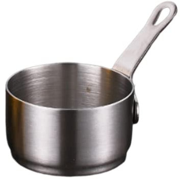 RANRAO Sartén de acero inoxidable, olla de leche de acero inoxidable, mini cacerola de salsa, cacerola pequeña antiadherente