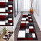 ZDYHMrj Teppich Läufer Flur Rot und Weiß rutschfest 60X350CM Korridor Teppichläufer Waschbar Modern Geometrie Küche Schlafzimmer Wohnzimmer Läufer Teppich Breite 40cm- 100cm