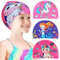Echehi Cuffia Piscina Bambino 3 pezzi Unicorni e Sirene, Cuffia Piscina Donna in Poliestere, Cuffia Piscina Bambina