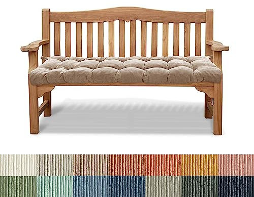 PHUSTJKL Bankauflage Bankkissen Stuhlkissen 135X50X6CM rutschfeste Gartenbankkissen Bankpolster Rückenkissen Schaukel Sitzkissen für Outdoor Indoor Gartenmöbel Terrasse Drinnen-Hellbraun