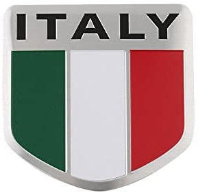 1 STÜCKE Auto Aufkleber Italien Flagge Muster Aluminiumplatte Aufkleber Auto Signage Auto Körper Aufkleber Ideal für Dressing Up Auto Verwenden Stilvolle und Beliebte Langlebig und attraktiv
