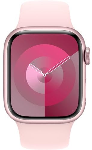 Apple Watch Series 9 GPS + Cellular - 41mm - Boîtier Pink Aluminium - Bracelet Light Pink Sport Band - S/M
