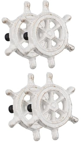 UKCOCO 4stücke Gusseisen Schubladenknopf Im Maritimen Design Türknauf Für Schränke Für Küstenstil-dekoration Kinderzimmern Und Haushalten