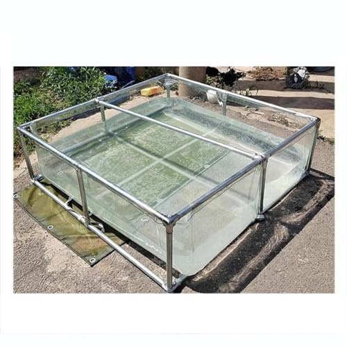 Frame Swimming Pool, Clear Water Pool Visual Water Tank With Stainless Steel Bracket, Easy To Install For Fish Koi (Color : Clear, Size : 150X300X61CM)