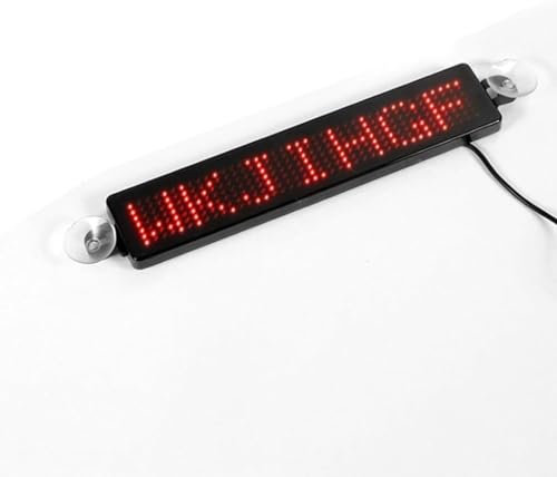 BUNIQ Panneau matriciel LED, Panneau d'affichage LED, signalisation LED Programmable, Logo LED défilant, adapté aux vitres de Voiture