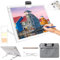 A3 Leuchtkasten mit Tasche, tragbares batteriebetriebenes Lichtpad, 3 Farben, stufenlos, dimmbar, 6 Stufen Helligkeit, Tracing Light Box, wiederaufladbares Zeichenlichtpad für Diamantmalerei,