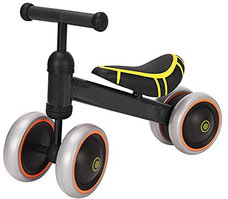 Laufrad ab 1 Jahr, 4 Räder ohne Pedale für Indoor und Outdoor, Kinder Lauflernrad Fahrrad Dreirad für 1 2 3 Jahre Baby, Geschenk für Erstes Geburztag