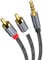 RCA vers 3.5mm Aux Câble par MMOBIEL - Câble Jack 3.5mm vers 2 RCA Mâles - RCA Y Répartiteur - Adaptateur Prise Casque 1/8 à RCA Audio pour Smartphones, MP3, Tablettes, Haut-parleurs - 1,2m