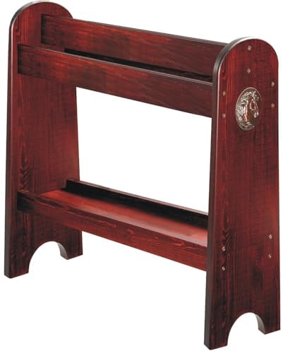 HOTCAN Pine Wood Saddle Rack | Ideal Saddle Stand for Horse Gear & Horse Tack Organizers | Suitable for Displaying Trophy Tack at Home | Compatible with English,Australian,Western Saddle(Red Mahogany)