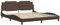 vidaXL Bettgestell, Bett mit Kopfteil, Polsterbett Doppelbett für Schlafzimmer, Bettrahmen mit Lattenrost, Braun 180x200cm Kunstleder