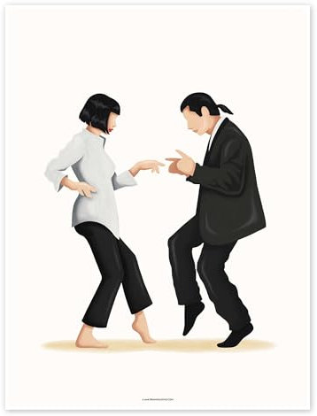 Pulp Fiction Tanz Poster von Nour Tohme 50 x 70 cm Wandbilder Wanddeko