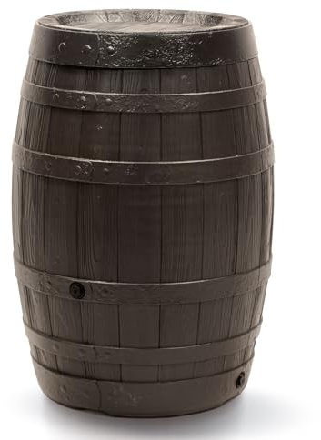 Regentonne Bordeaux 250 Liter braun Regenwassertank rund aus UV- und witterungsbeständigem Material. Regenfass BZW. Regenwassertonne mit kindersicherem Deckel