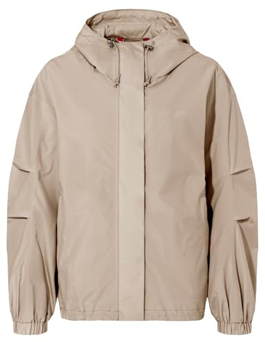 VAUDE Women's Mineo Rain Jacket, urbane Regenjacke, linen, 42
