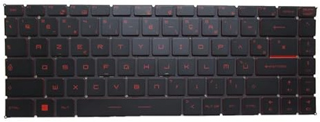Clavier rétro-éclairé pour Ordinateur Portable, Mots Rouges, pour MSI PS42 8M PS42 Moderne 8MO 8RA 8RB 8RC français FR Noir sans Cadre, Nouveau