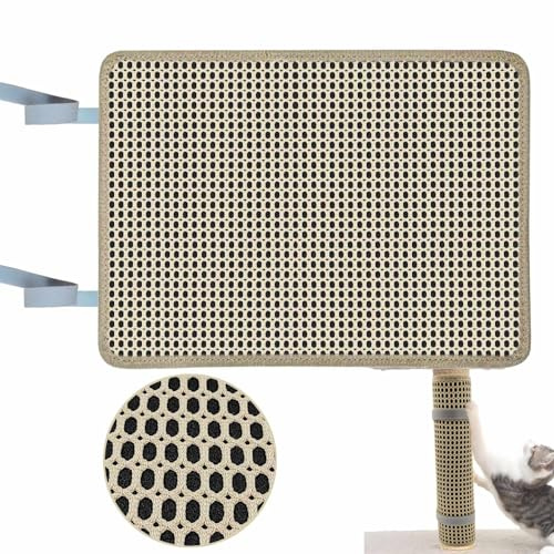Cat Nail File Scratcher, 80-Grit Aluminum Oxide Nail File for Cats | Cat Scratcher Mat Wrap-around Design, Help Trim Cat's Nails and Protect Scratching Post (16.8×13.3)