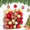 Palline di Natale, 50 Pezzi Palle di Natale Addobbi Albero di Natale,Palline di Natale Rosse e Oro Decorazioni Addobbi Natalizi