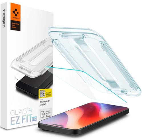 Spigen iPhone 16 Pro Max Glass Screen Protector Easy Installation Glas.tR EZ Fit Slim HD - AGL07914