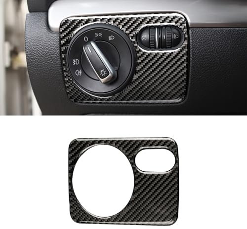 HLMNAKE Interior Sticker Abdeckung aus Carbonfaser, Auto Trim Tuning Dekoration Accessoires für 2008-2013 VW GOLF 6 (Schalter Scheinwerfer)
