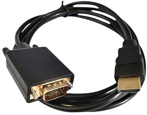 Xinlie Convertidor HDMI Hembra a VGA Macho 1080p Cable Adaptador HDMI-VGA 1.8m para PC, Laptop, TV Box a HDTV, Monitor, Proyector