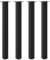 vidaXL Patas para Mesa de Centro 4 uds Acero Negro 90-92 cm
