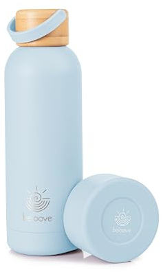 beloove® Edelstahl Trinkflasche 500ml – Für Kohlensäure geeignet, 100 % auslaufsicher, spülmaschinenfest, BPA-frei, doppelwandige Thermoflasche inkl. Schutzhülle – hält 12h heiß & 24h kalt