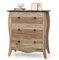 KOMFOTTEU Commode à 3 Tiroirs, Armoire Chambre en Tissu & Bois, Meuble Rangement Dispositif Anti-basculement, Armoire à Tiroirs pour Salon, Bureau, 67,5 x 38,5 x 76,5 cm (Marron)