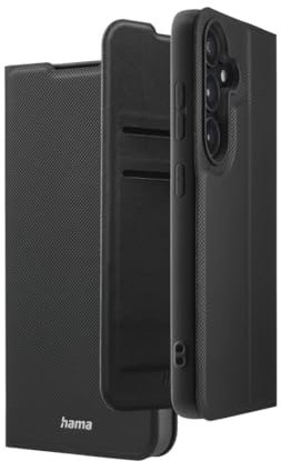 Hama Handyhülle für Samsung Galaxy S25 (Handytasche, Etui mit Kartenfach, Standfunktion, zum Aufstellen, extra Schutz von Display und Kamera, Magnet, Klapphülle, weich) schwarz