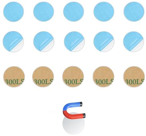 LIANRISES 110pcs 15mm Metal Discs, Round Self-Adhesive Metal Plate Magnetic Stickers, for Tonie Figures Stand Shelf, Strong Base for Magnets, for Mobile Phone Holder