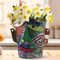 Resina Maceta Abstracta, Única Adornos de Maceta, Maceta Colorida Abstracta Belleza 18.5cm Divertida Maceta Suculenta para Plantas de Interior y Exterior, Decoración del Hogar