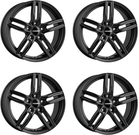 4x Carmani Felgen 14 Paul 6.5x16 ET38 5x114.3 black matt kompatibel mit Kia Carens Ceed Magentis Niro Optima Soul Sportage Venga