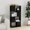 HEFZGDB Bücherregal Raumteiler Hochglanz-Schwarz 60x24x124,5 cm Allzweckschrank Bücherregal Klein Aktenschrank Küchenregal für Arbeitszimmer Büro Wohnbereich Schlafzimmer