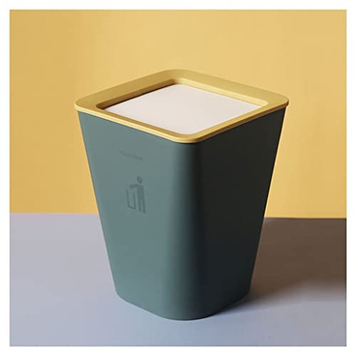 WEYFH Poubelle en Forme de T avec Couvercle Rotatif, Poubelle de tri carrée, composteur de Cuisine, Corbeille à Papier, Poubelle de Collecte des déchets Ultra-Mince, Poubelle de Salle de Bain (AL)