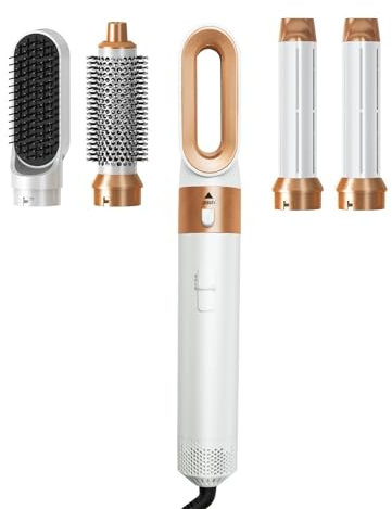 skingleam - 5in1 haarstyler Multifunktions-Haarglätter und Heißluftbürste – Elektrischer Haartrockner für Locken und Styling