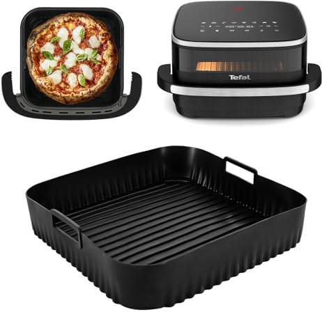 Silikonform Heißluftfritteuse Zubehör für Tefal Easy Fry XL Surface Heißluftfritteuse, Accessories Airfryer Auflaufform Silikon Einsatz, Wiederverwendbar Backform für Tefal FW4018 Air Fryer GADITIEK
