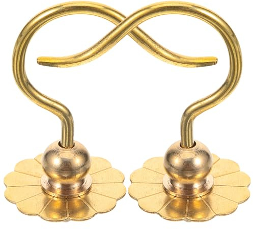 GALPADA Ganchos de Latón para Jaulas de Pájaros Colgador de Pared Pequeño 2 Piezas Accesorios Resistentes para Colgar Jaula Uso Interior y Exterior Repuesto Funcional