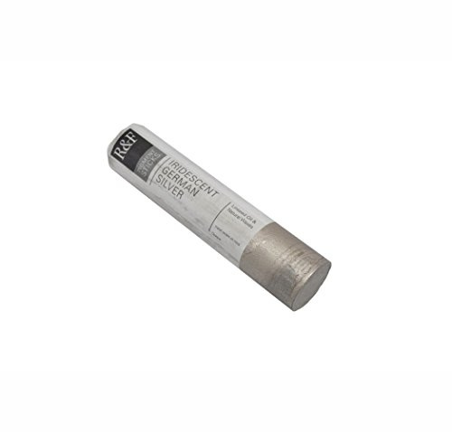 R&F Handmade Paints - Professional Oil Pigment Stick, Iridescent German Silver, 188 ml