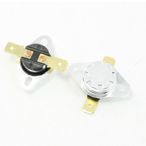 sourcing map CA 250V 10A Normalmente Cerrado 92C Temperatura Control Interruptor Bimetal Termostato 2uds