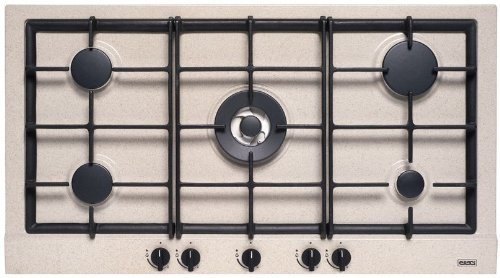 PGSC90151CN Style 90 - Piano Cottura 5 Fuochi a Gas 91 cm (1 Bruciatore Tripla Corona) in Granitek colore Avena
