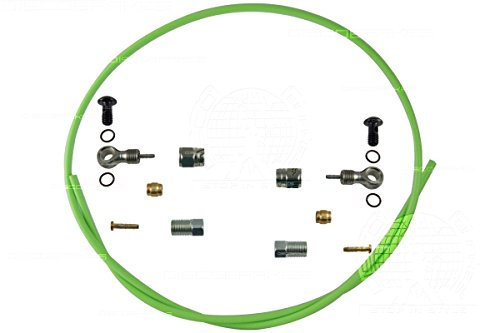 DiscoBrakes-Schlauch kompatibel mit Shimano-Bremsen, aus Nylon/Kevlar, 1 m Hydraulikschlauch-Montagesatz, 5,0 mm Außendurchmesser, MTB, weiß