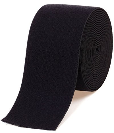 COTOWIN 5,1 cm, schwarz, elastisch, weich, bequem, elastisch, 2,7 m