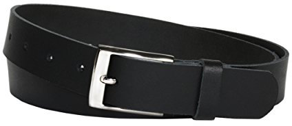 Vascavi Ledergürtel echt Leder, 3 cm breit und ca. 0.25 cm stark, Gürtel, Hüftgürtel, Jeansgürtel, Made in Germany (105 cm Gesamtlänge 115 cm, Schwarz)