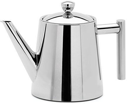 Weis Teekanne mit Teefilter 1,1 L hochglänzend, Edelstahl, Silber, 24 x 14.5 x 17 cm