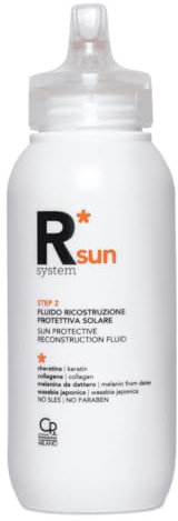 R*System Sun - Fluido Ricostruzione Solare - Trattamento Ristrutturante Protettivo - Idratazione e Protezione dal Sole Antietà - 150 ml