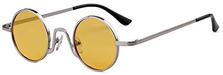 SORVINO Retro Kleine Runde Sonnenbrille für Männer Frauen Vintage John Lennon Stil Metallrahmen